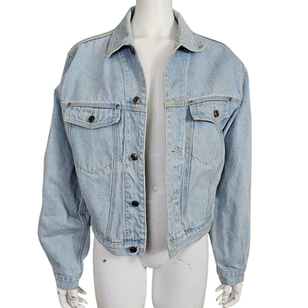 Unionbay Vintage Y2K Light Wash Denim Trucker Jacket Women S Grunge Street Indie